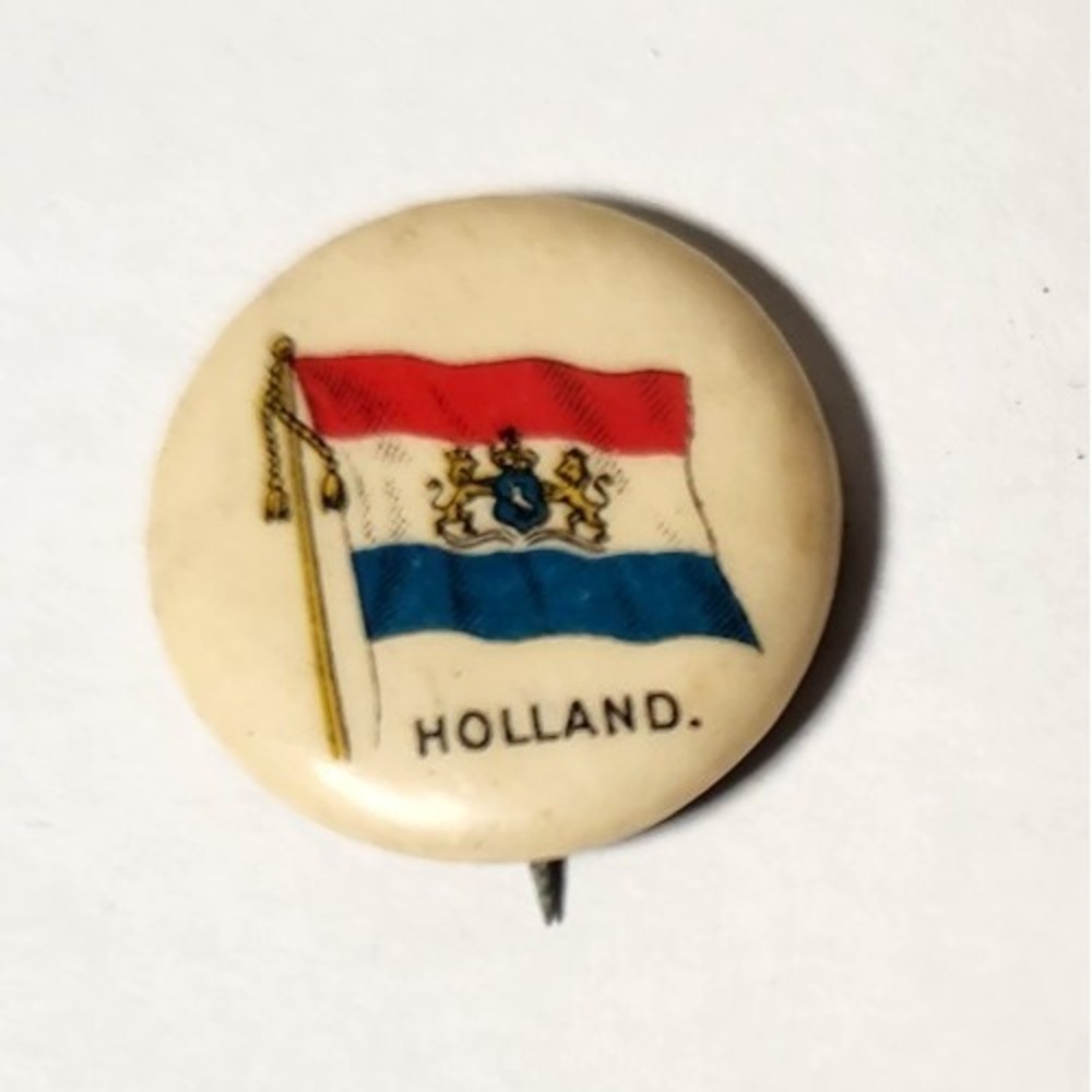 Antique 1896 HOLLAND FLAG Sweet Caporal Cigarettes Pinback Button
